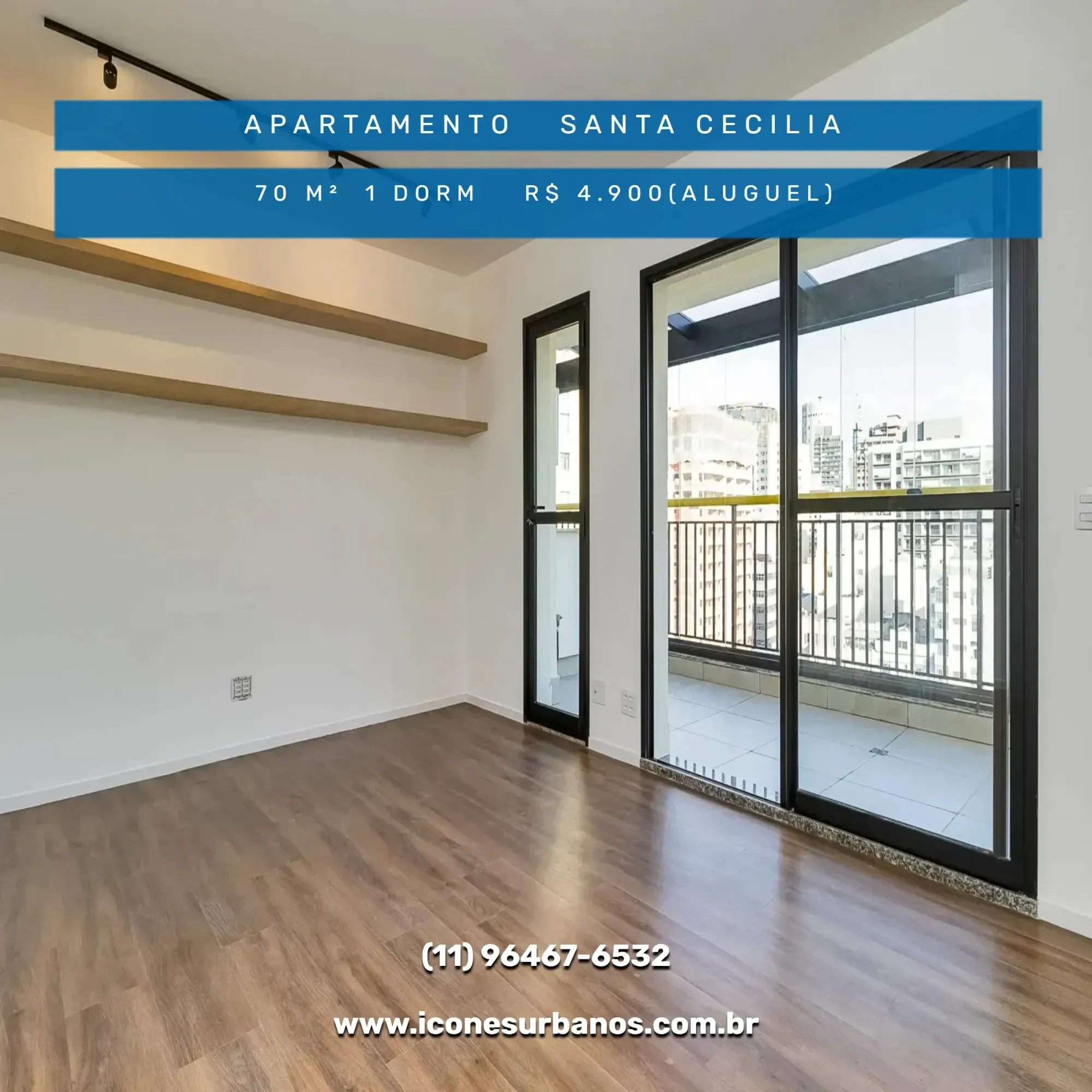Foto do imóvel Apartamento com 1 Quarto para Alugar, 70 m² em Avenida Duque de Caxias