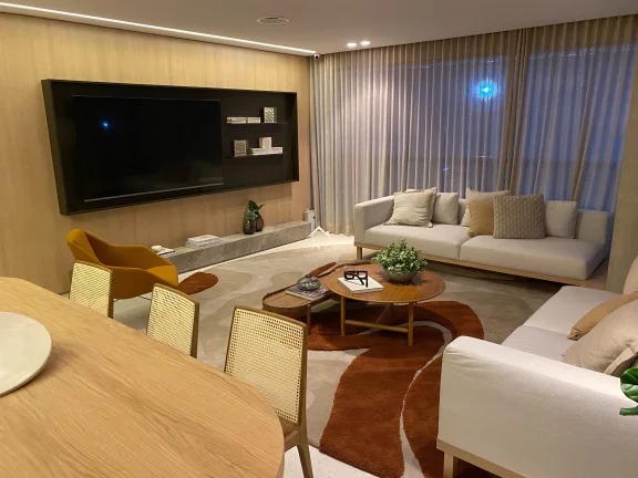 Imagem Apartamento de 124m c/hall privativo,3 suítes,terraço gourmet,2 vagas,piscina,Churrasqueira,bicicletário,coworking,deck,pet place,fitness,spa,delivery