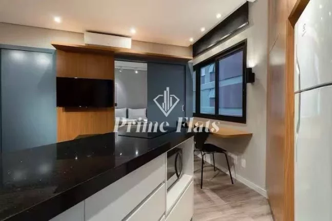 Imagem Flat disponível para venda no Hotel Hampton Park, com 31m², 1 dormitório e 1 vaga