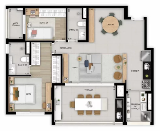 Imagem QUADRA DIÁLOGO HOME CLUB - DIÁLOGO - Apto de 72m², ótima localização, a 350m do Metrô Oratório!