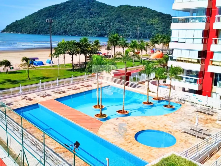 Imagem Aluga apartamento Sofisticado Frente ao Mar COM 90m² | 2 Dormitórios | 2 Vagas de Garagem Cobertas + Varanda gourmet Equipada com churrasqueira