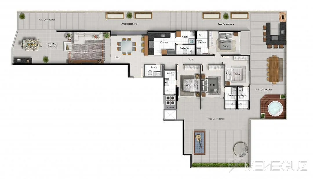 Imagem Apartamento alto padrão de 4 quartos a venda, na Enseada Azul
