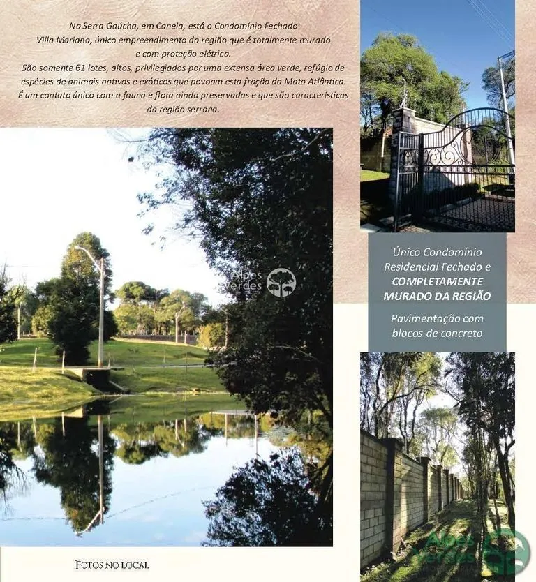 Imagem Terreno em Condomínio, 420m2, à venda em Canela, Villa Mariana