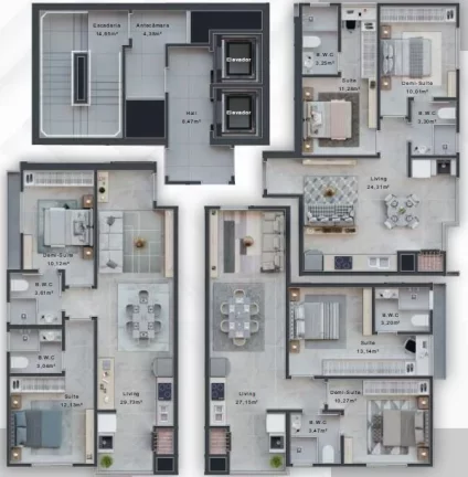 Imagem Andover Residence - Apartamento à venda no bairro Morretes - Itapema/SC