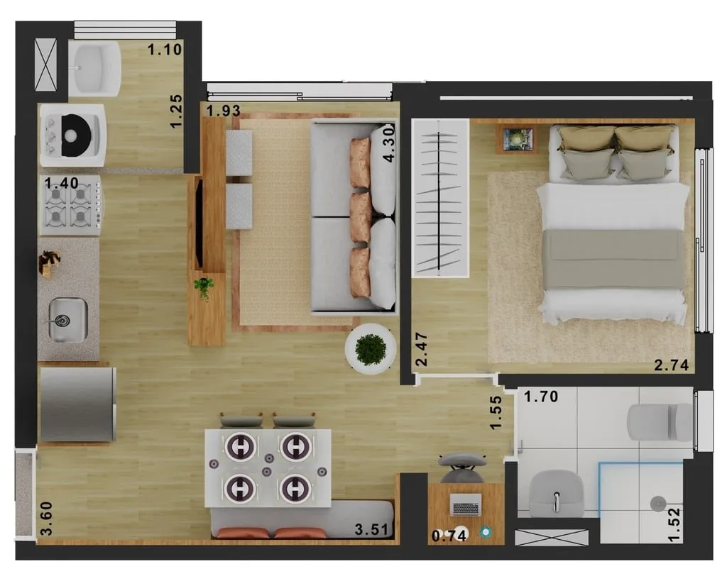 Imagem Viver em um condomínio moderno, bem planejado, bem construído. Do tamanho ideal para você. Com to...