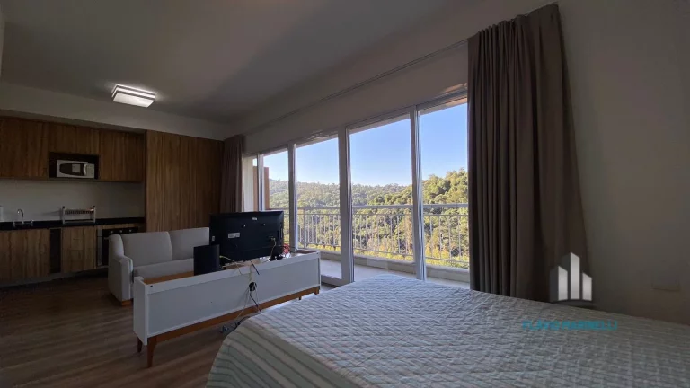 Imagem Trix Tamboré Lindo Studio MOBILIADO de 50 metros com 1 Vaga de Garagem