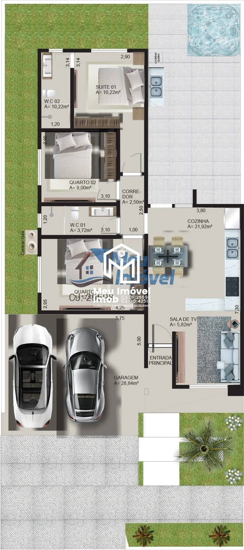 Imagem Brisas do Vale Casa 2 Quartos 1 Suíte 2 Vagas 112m² Lazer