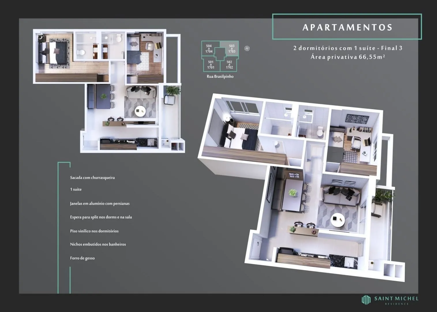 Imagem Apartamento com 2 Dormitórios e 1 Suíte e Lazer Completo