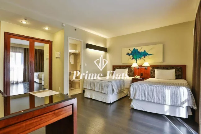 Foto do imóvel Flat disponível para venda DoubleTree by Hilton Sao Paulo Itaim, com 1 dormitório e 1 vaga de garagem em Rua Manuel Guedes