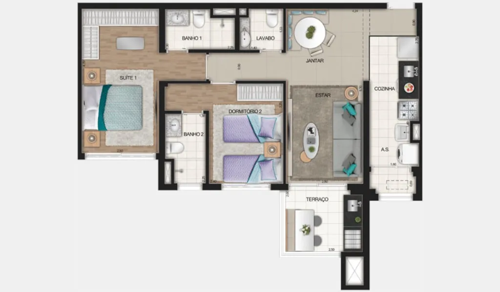 Imagem Reserva JB Osasco: Apartamento à venda no Centro, 2 quartos, 2 suítes, 2 banheiros, 2 vagas, 91m². Imperdível!
