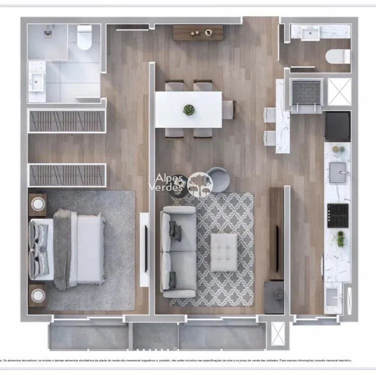 Imagem APARTAMENTO COM 01 SUITE PROXIMO A CATEDRAL DE PEDRA