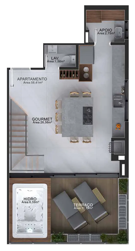 Imagem COBERTURA RESIDENCIAL em Balneário Camboriú - SC, Centro