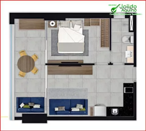 Imagem *Duo Milênio Practical Home – 41,89 m² | 1 Quarto | Vaga | Cocó – Fortal