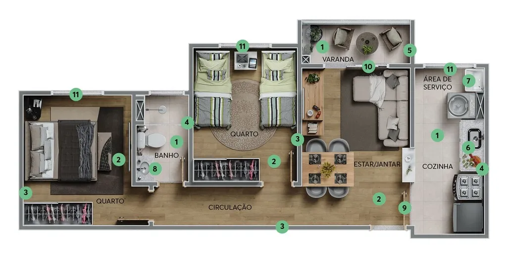 Imagem Apartamento à venda no bairro Jardim Novo Mundo - Goiânia/GO