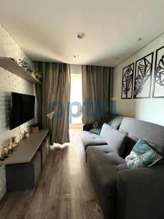 Imagem Apartamento mobiliado, porteira fechada 51m2, 2 dormitórios, 1 vaga, lazer completo no Residencial Viena - Vila Caminho do Mar