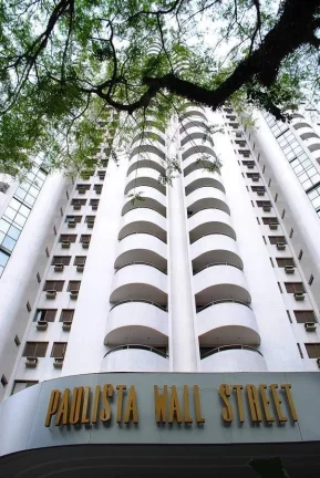 Imagem Flat disponível para venda no Hotel Paulista Wall Street na Bela Vista, com 55m², 1 dormitório e 1 vaga de garagem