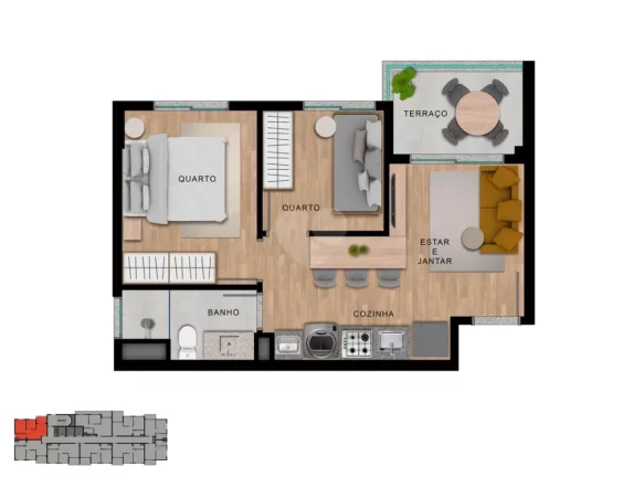 Imagem UP SELECT VILA SÔNIA - AMPLA - Aptos de 37m², a apenas 5 minutos da estação Vila Sônia do Metrô!