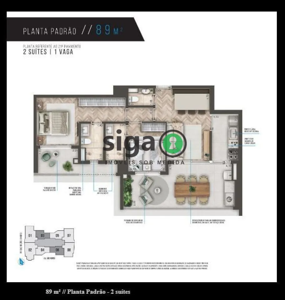 Imagem Apartamento a venda no Brooklin com 3 quartos