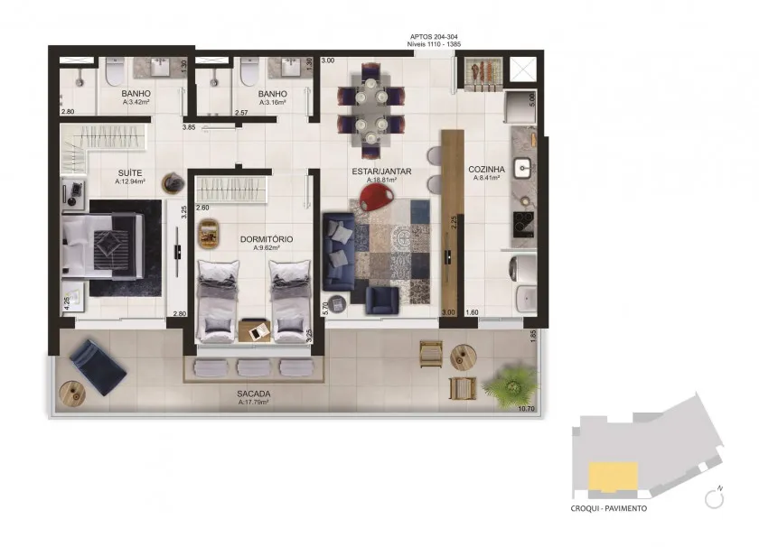 Imagem Apartamento à venda em Torres, Beira Mar, com 3 quartos, 101.15m2