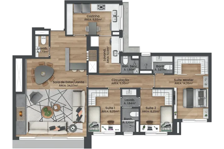 Apartamento com 3 Quartos à Venda, 208 m² em Mont Serrat - Porto Alegre