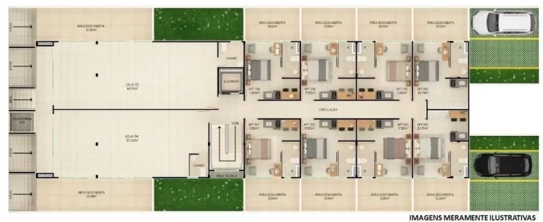 Imagem Flat à venda, 19 m² por R$ 334.997,00 - Intermares - Cabedelo/PB