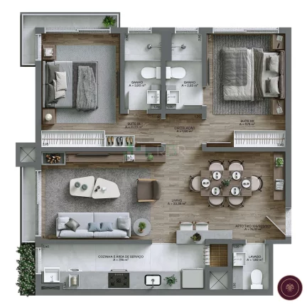 Imagem Apartamento Temático Montalcino Gramado - 1 ou 2 suítes - Para Amantes de Vinho!