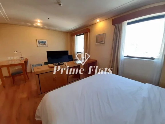 Imagem Flat disponível para locação no Meliá Jardim Europa no Itaim Bibi, com 29m², 1 dormitório e 1 vaga de garagem
