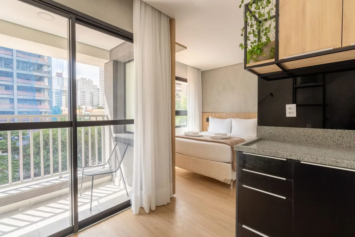 Imagem Apartamento com 1 Quarto para alugar, 24m² - Pinheiros