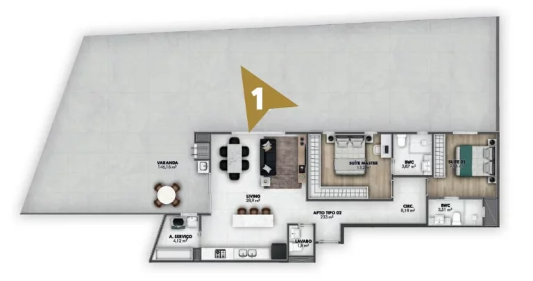 Imagem Gold Coast - Apartamento à venda no bairro Centro - Itajaí/SC
