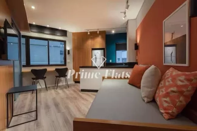 Imagem Flat disponível para venda no Hotel Hampton Park, com 31m², 1 dormitório e 1 vaga