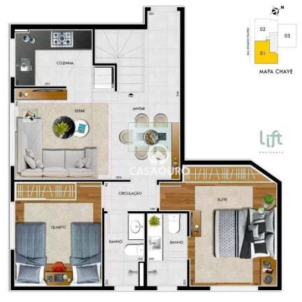Imagem Cobertura à venda, 121 m² por R$ 1.220.000,00 - Serra - Belo Horizonte/MG