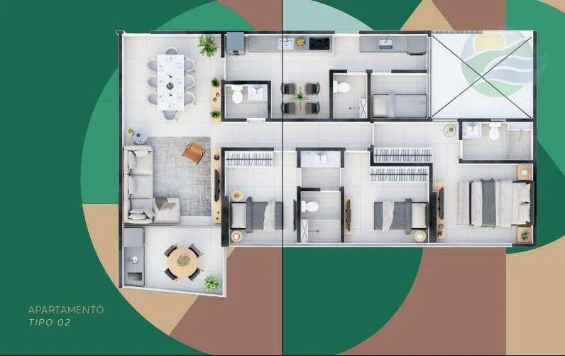 Imagem Apartamento alto Padrão c/ 3 Quartos, Nascente, Venda, em Boa Viagem, Recife.