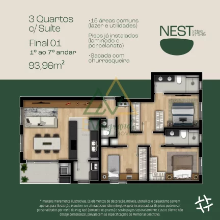 Imagem Apartamento à venda Bacacheri Curitiba PR
