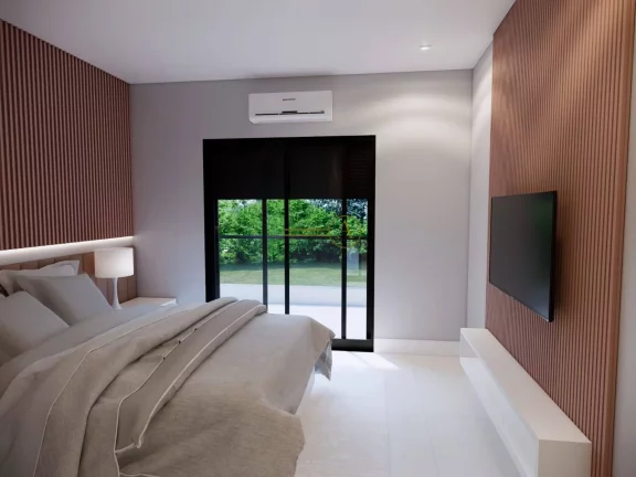 Imagem Sobrado luxuoso será entregue em julho 2025 cond Bougainville IV mobiliado