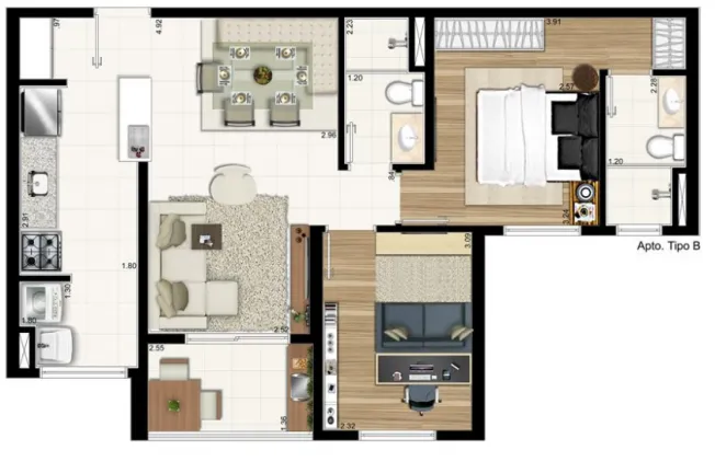 Imagem Apartamento com 2 Quartos à Venda, 58 m² em Vila Renata - Guarulhos