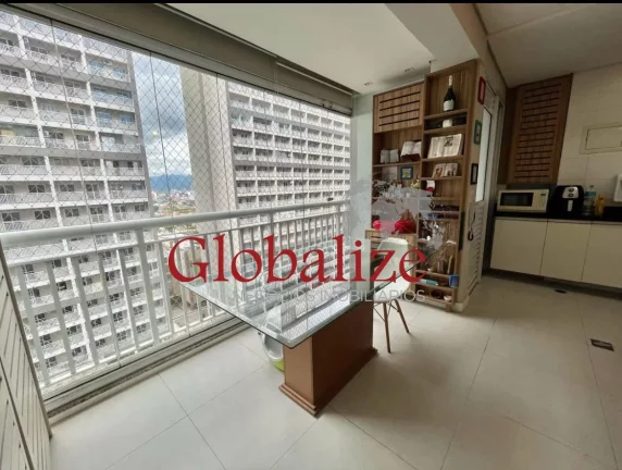 Imagem Apartamento à venda com 50m², 1 quarto, varanda, planejados, piscina, churrasqueira por R$ 380.000,00 na Vila Mathias em Santos