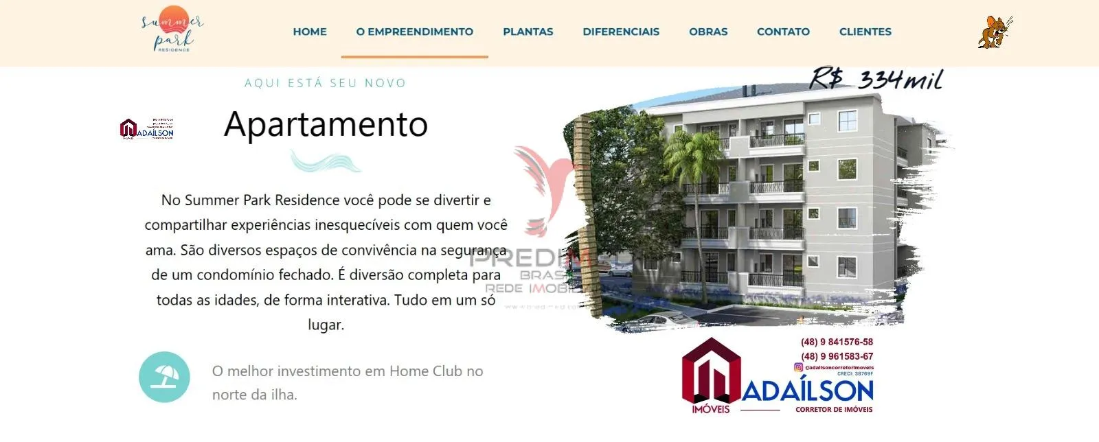 Imagem Apartamentos em Floripa SC com 2 Dormitórios - Summer Park Residence a partir R$ 409.780