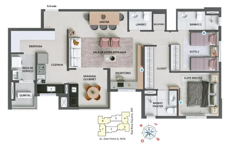 Imagem Mirai Campestre Patriani, apartamento à venda e locação com 2 quartos em Campestre Santo André SP