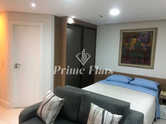 Foto do imóvel Flat disponível para locação no Transamérica Prime International Plaza no Jardim Paulista, com 45m², 1 dormitório e 1 vaga em Alameda Santos