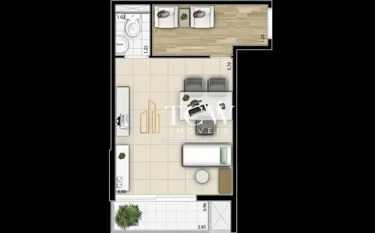Imagem Sala Comercial 25m2 à venda no Paraíso