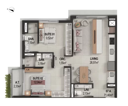Imagem IT's - Fase 1 - Apartamento à venda no bairro Várzea - Itapema/SC