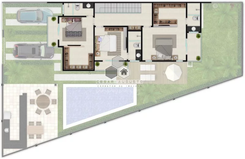 Imagem Residencial Portal do Sol - Casas duplex com 04 quartos em rua privativa no Eus?(C)bio