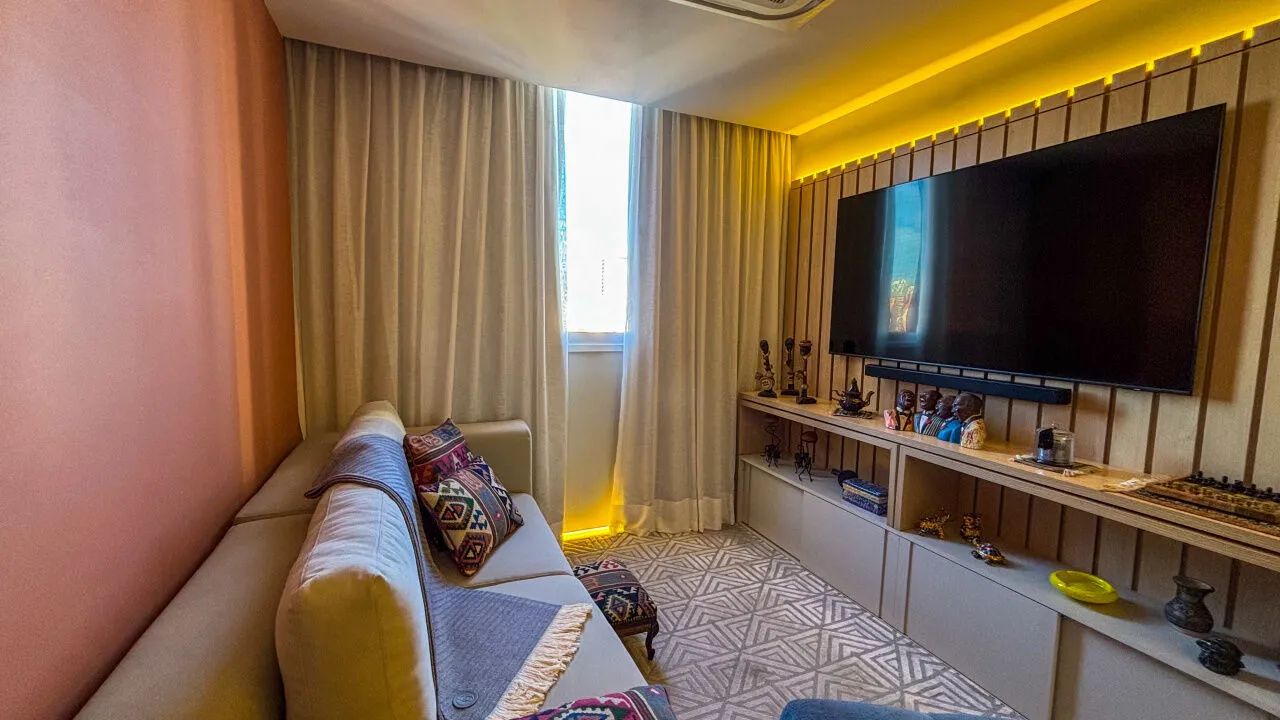 Foto do imóvel Apartamento 48m² mobiliado, 2 quartos á venda, localizado na Chácara Santo Antônio/SP