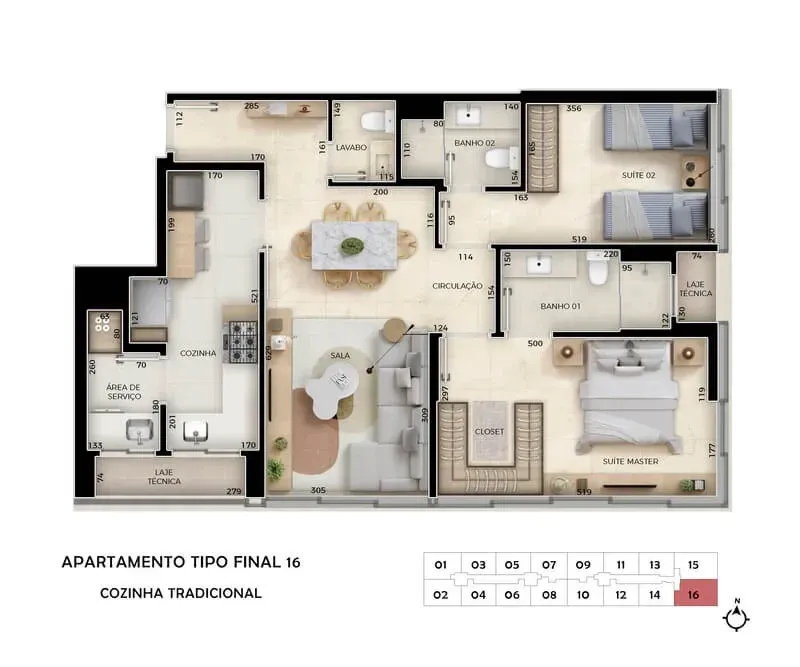 Imagem Apartamento com 2 Quartos à Venda, 62 m² em Setor Noroeste - Brasília
