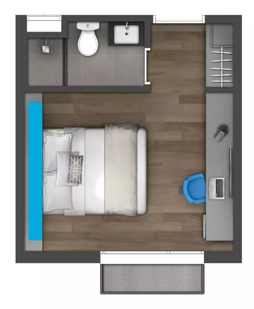 Imagem Quarto de Hotel à Venda no Park Plaza 1903 - Andar Alto e Vista