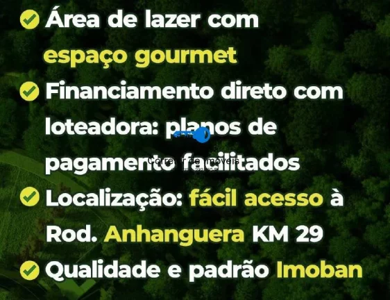 Imagem Lotes em Condomínio Fechado Alto da Colina Cajamar 160m2 à 350m2 Ultimas!