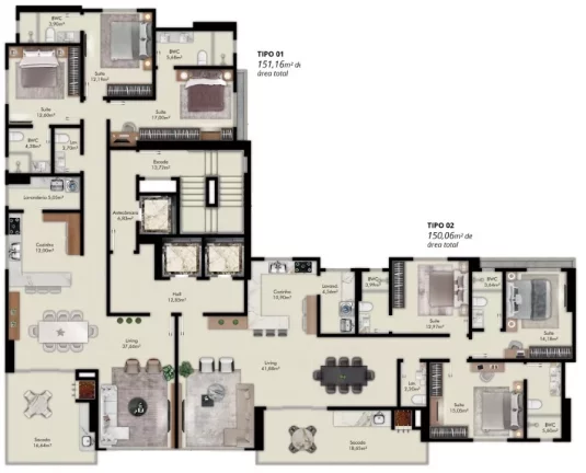 Imagem Cosmopolitan Residence - Apartamento à venda no bairro Meia Praia - Itapema/SC