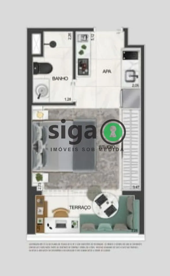 Imagem Apartamento 23m² localizado no Brooklin/SP