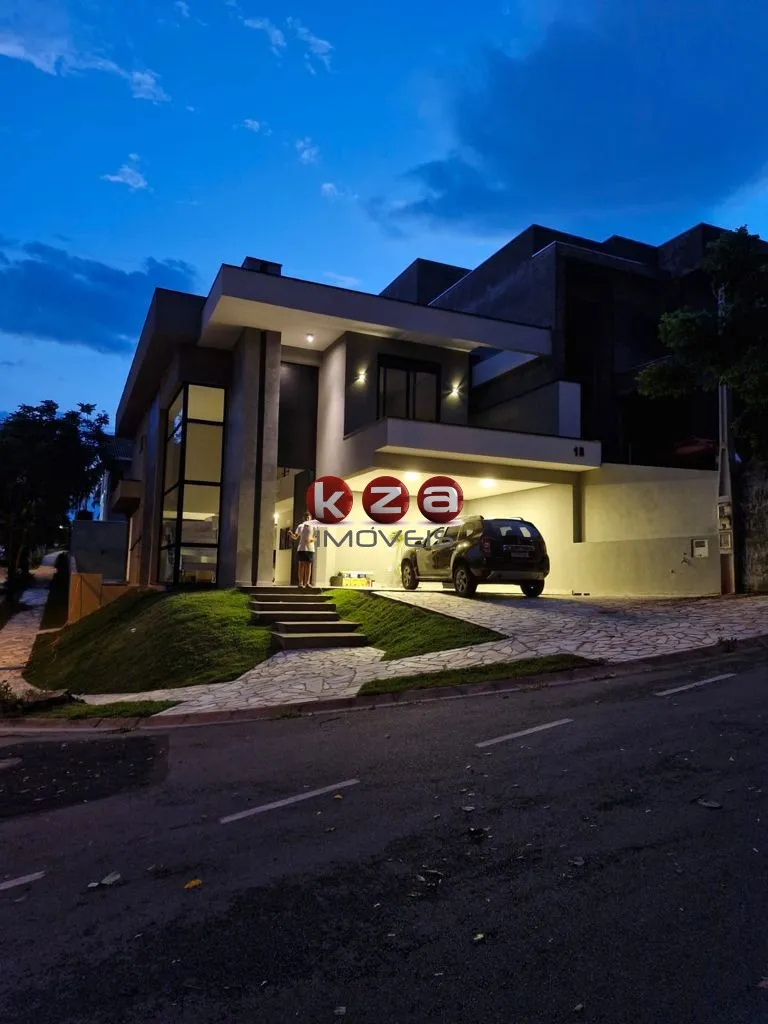 Imagem Casa Moderna e nova a venda em condomínio de alto padrão em Valinhos-SP, : 3 suítes, 4 vagas, 280m².gourmet com piscina.