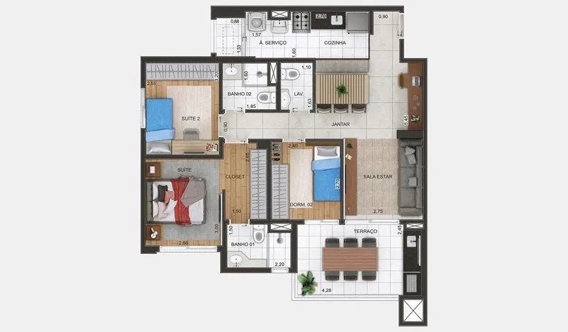 Imagem Apartamento com 3 dormitórios à venda por R$ 1.007.000,00 - Macedo - Guarulhos/SP